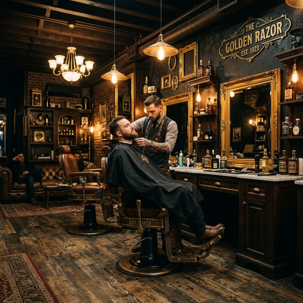 Premium Barbershop Interior